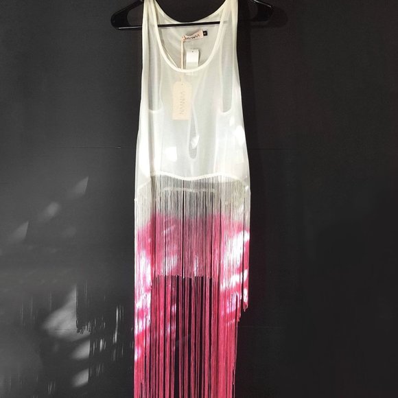 LF NAANAA "Festival" Hi-Lo Fringe Tank Top - Picture 1 of 14